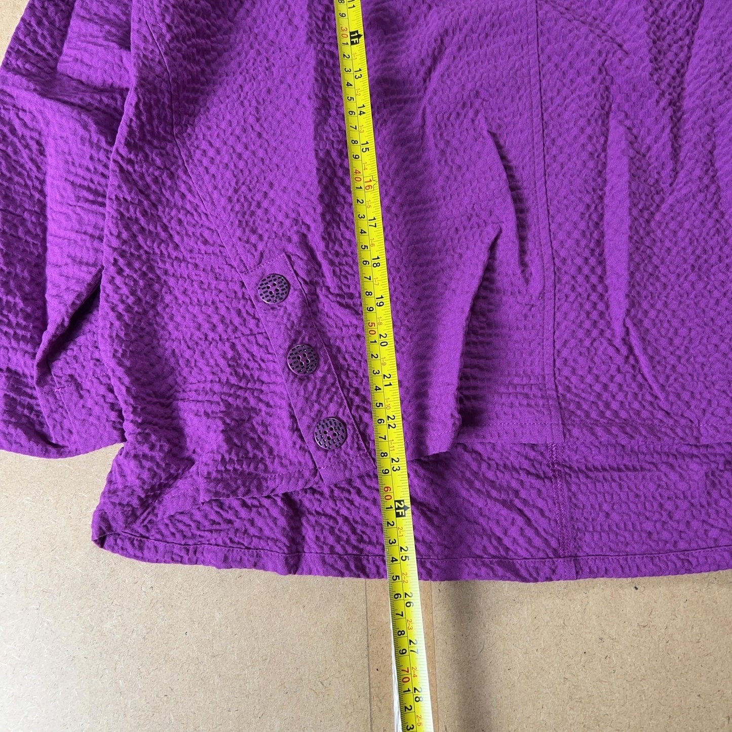 Habitat Shirt Jacket Women M Purple Seersucker Lightweight Pockets Button