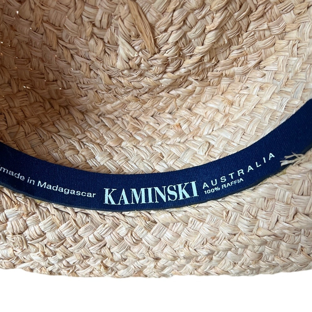 Vintage 80's Helen Kaminski CLASSIC 5 Handcrafted Rafia Brim Up/Down HAT