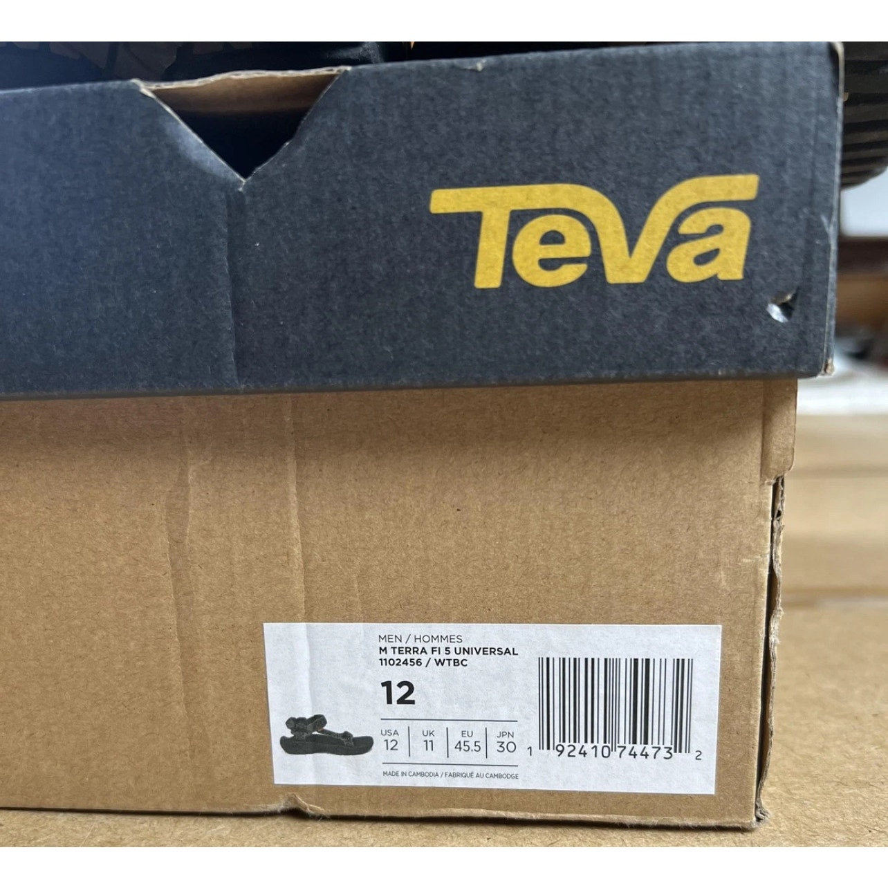 Teva Terra FI 5 Universal Sandals Mens US 12 Brown Leather Outdoor Shoes