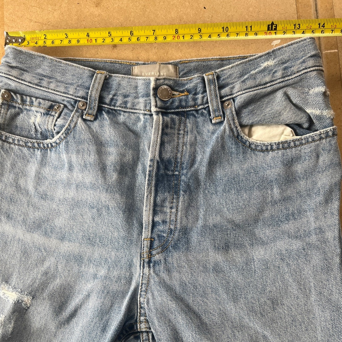 Everlane Light Wash Denim Relaxed Straight Fit Women Size 26 Regular