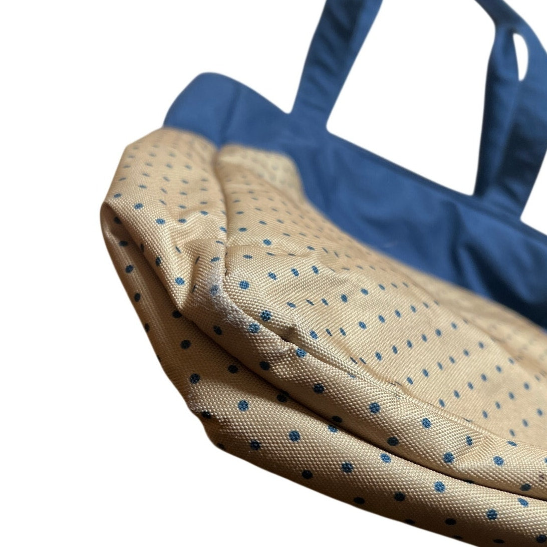 Herschel Bag Vanilla & Blue Shopper Tote Polka Dot Handbag