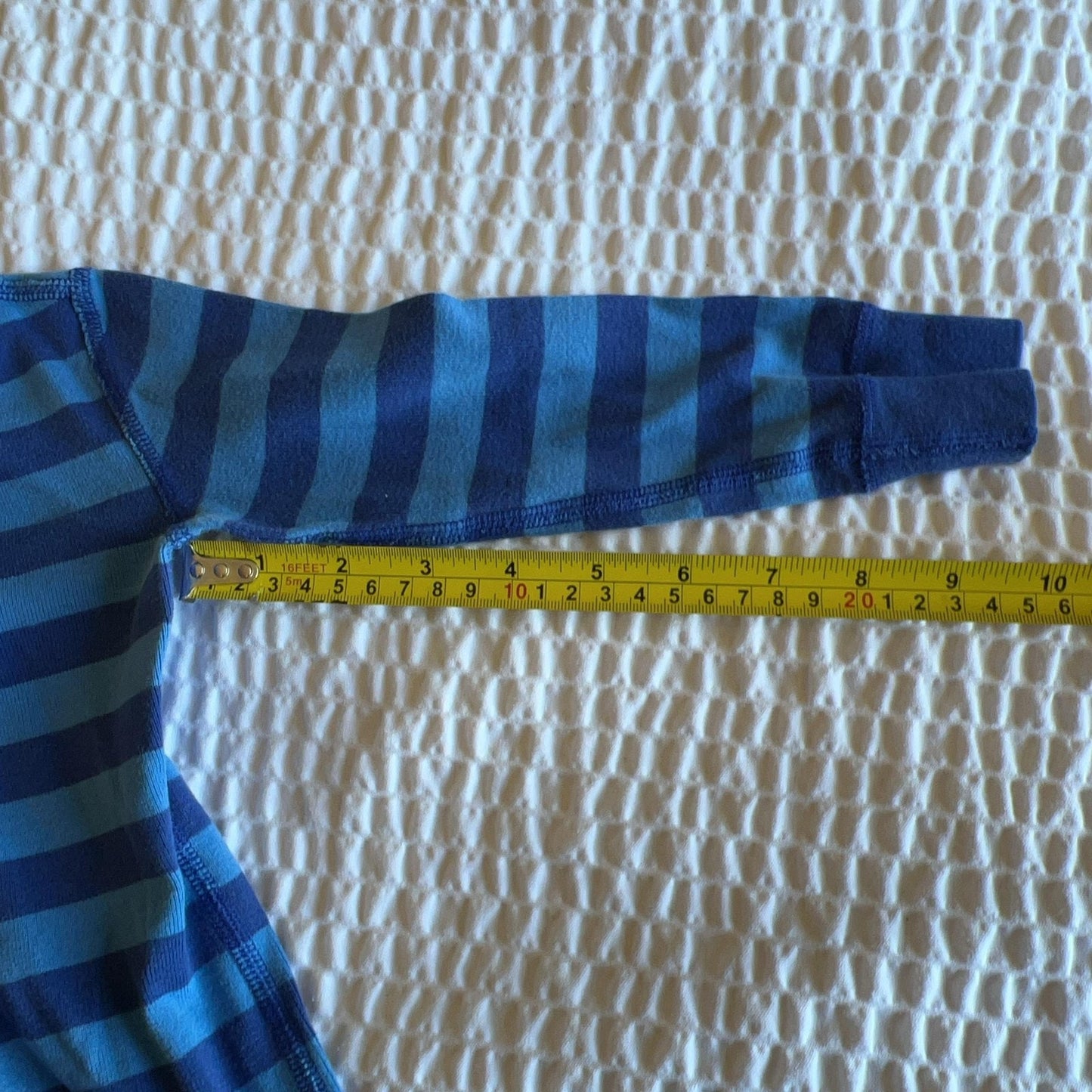 Hanna Andersson One Piece Boys 3T Blue Striped Jersey Zip Lightweight Peru