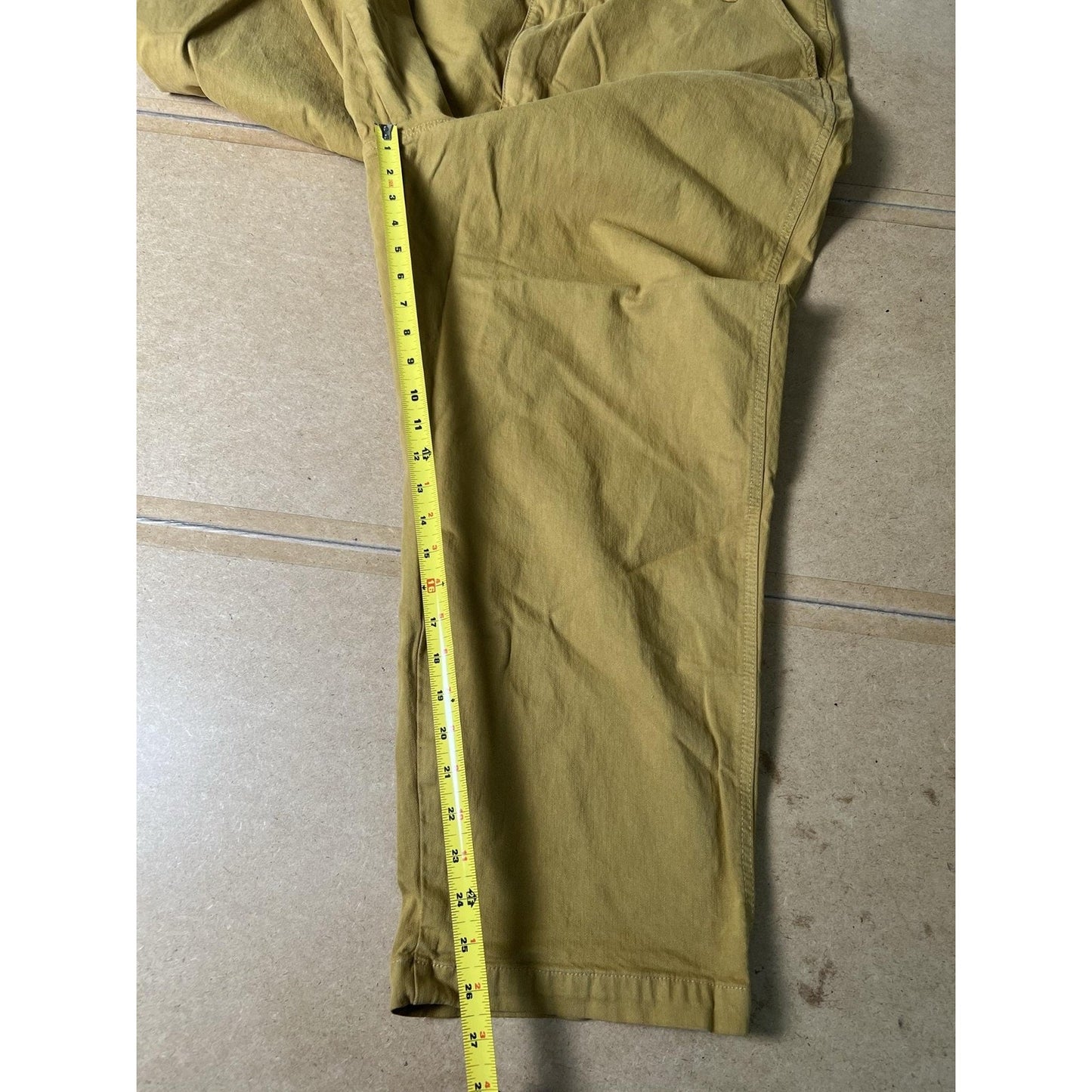 Madewell Pants Womens 36 Yellow Chino Straight Cotton Twill Pockets Stretch