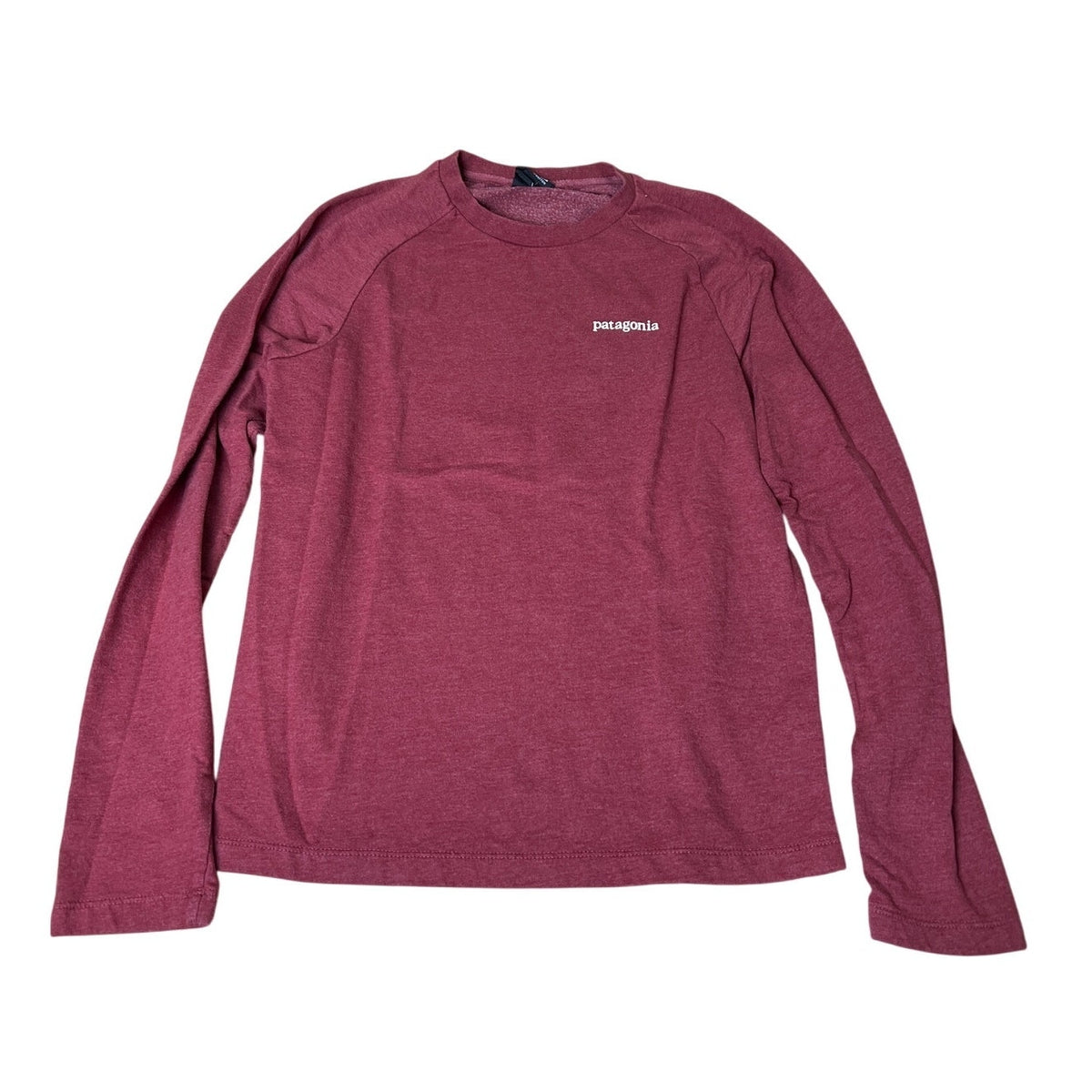 Patagonia Organic Cotton Burgundy Long Sleeve Shirt Men Small