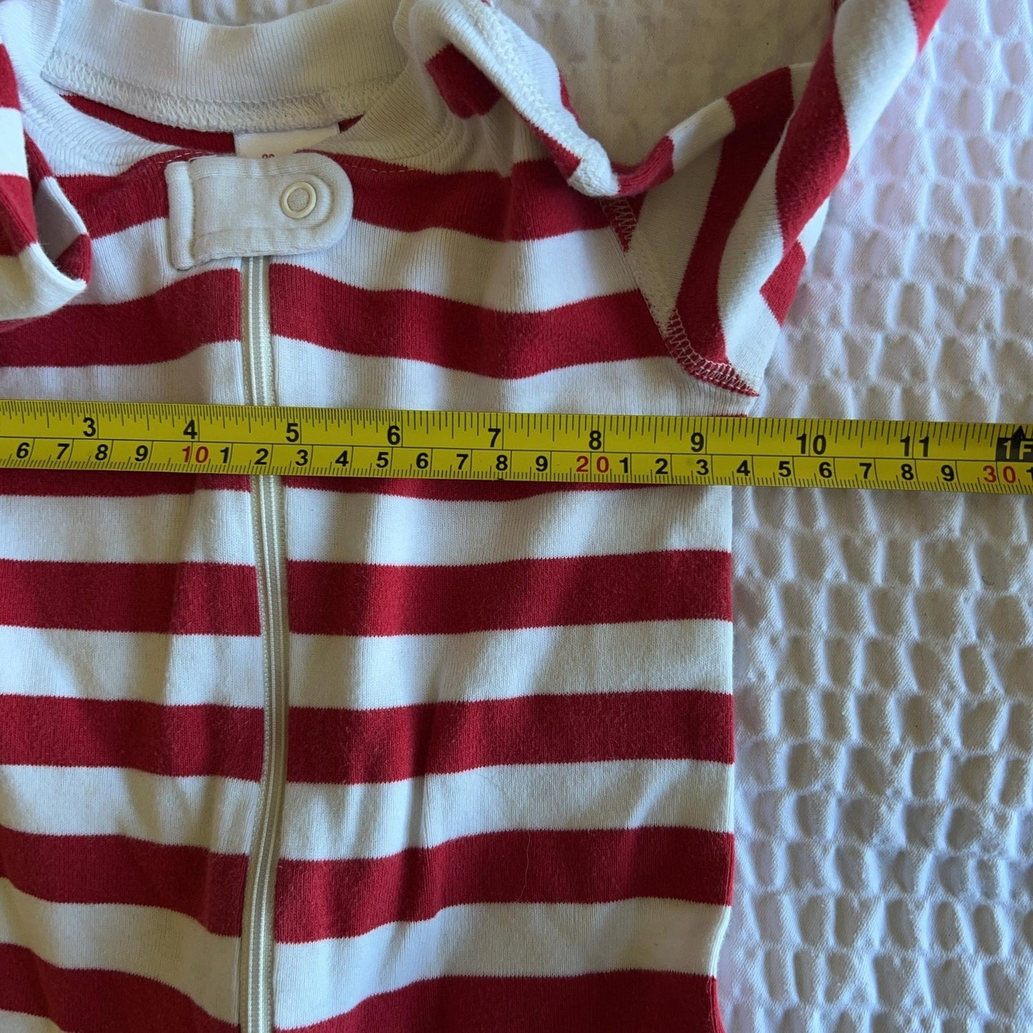 Hanna Andersson Jacket Unisex 3T Red Striped Full Zip 100% Organic Cotton
