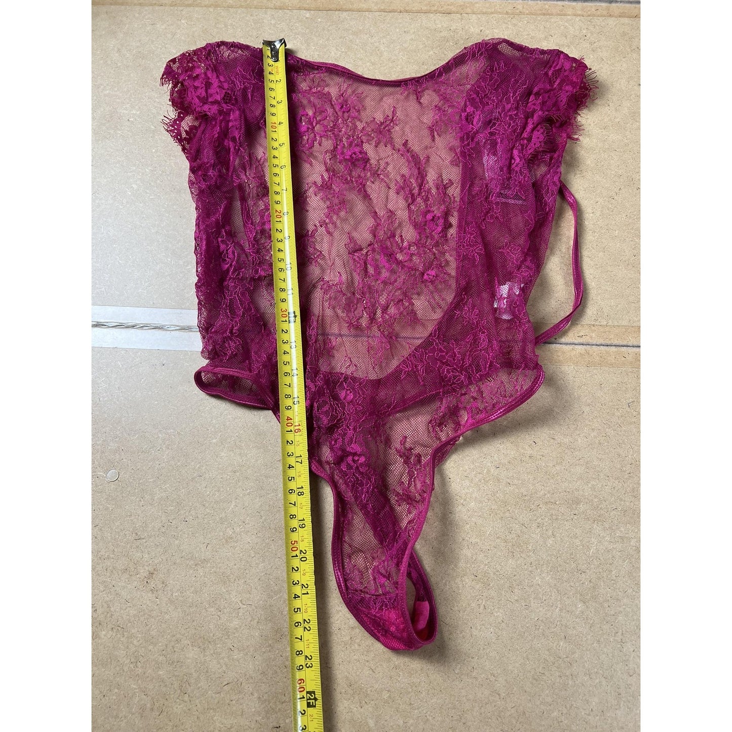 Shirley Of Hollywood Teddy Womens S Pink Lace Sheer One Piece Cap Sleeve Thong