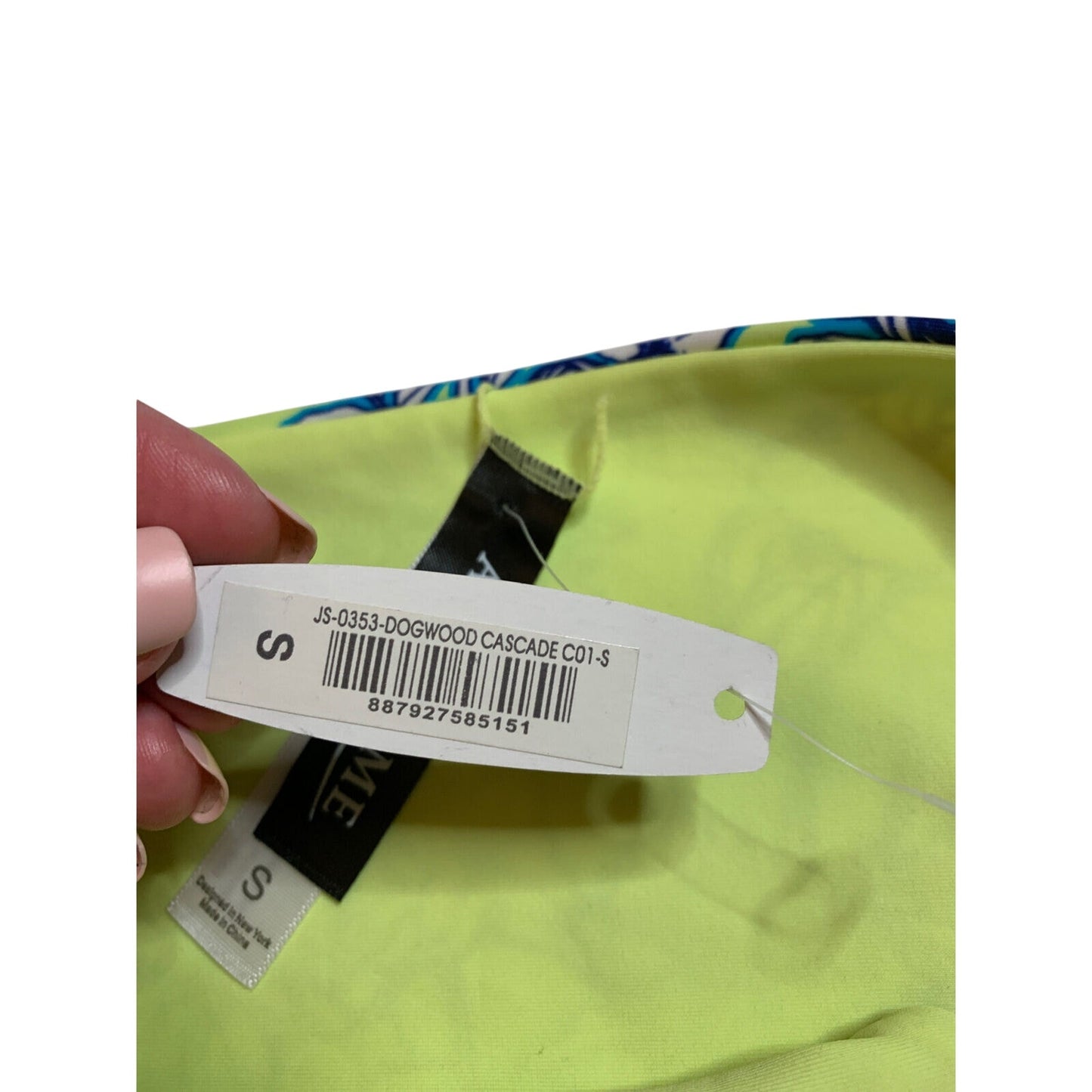 Adore Me Women's Blue And Green Floral Swim Bikini Bottom Size Small S - NWT