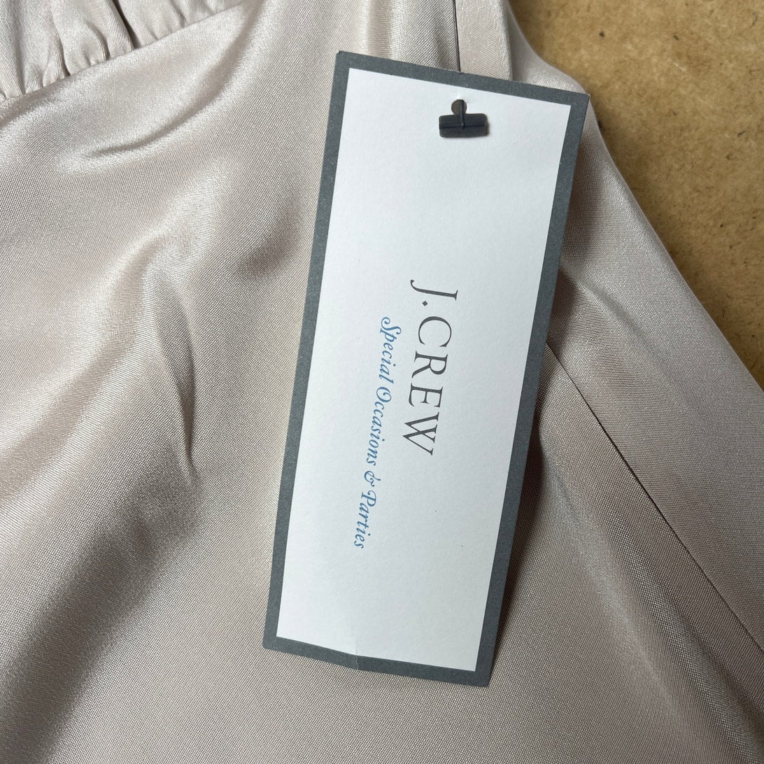 NWT J.Crew 100% Silk Cream Dress Women Size 6