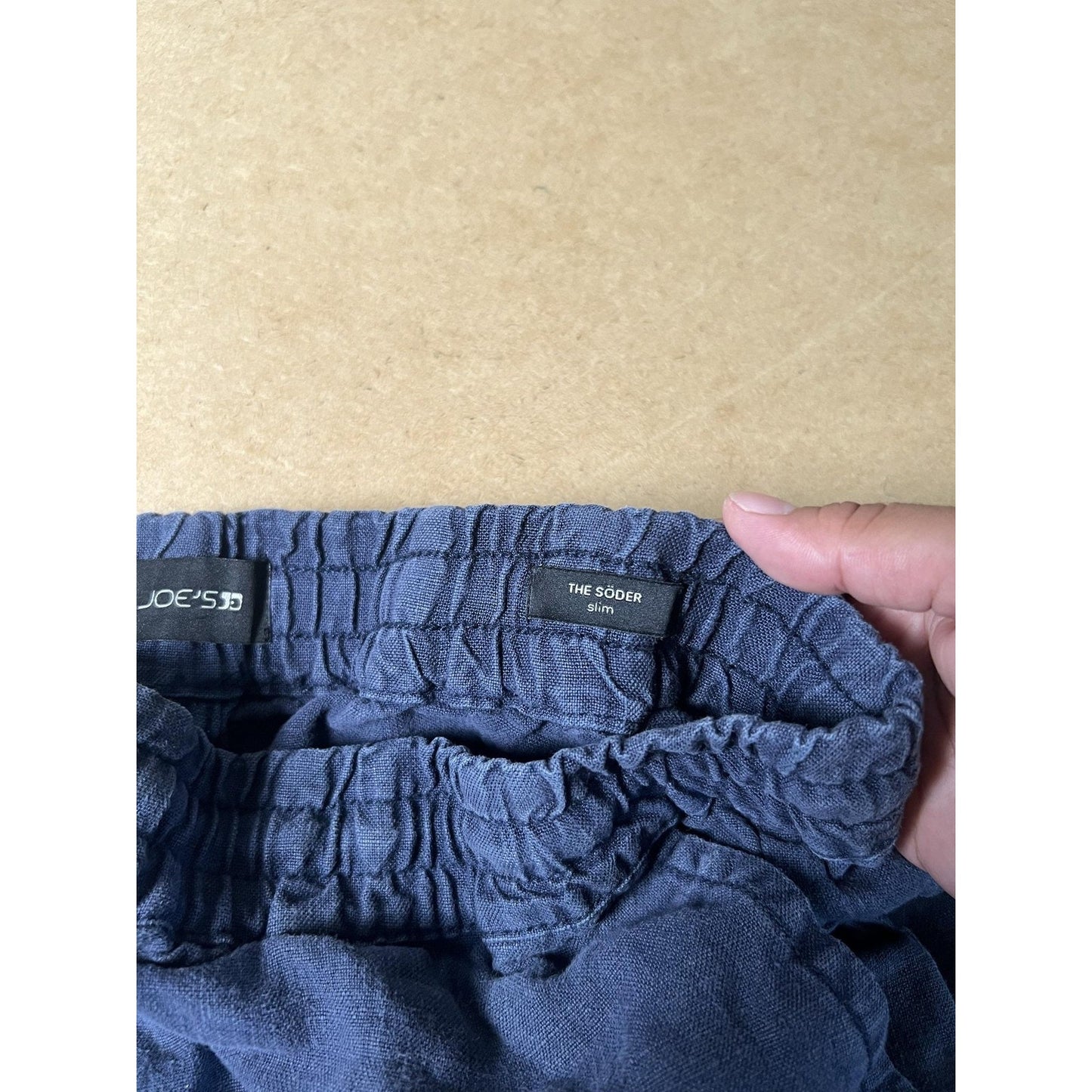 Joe's Jeans Pants Unisex 30 Blue Jogger Linen Slim Elastic Drawstring Pockets