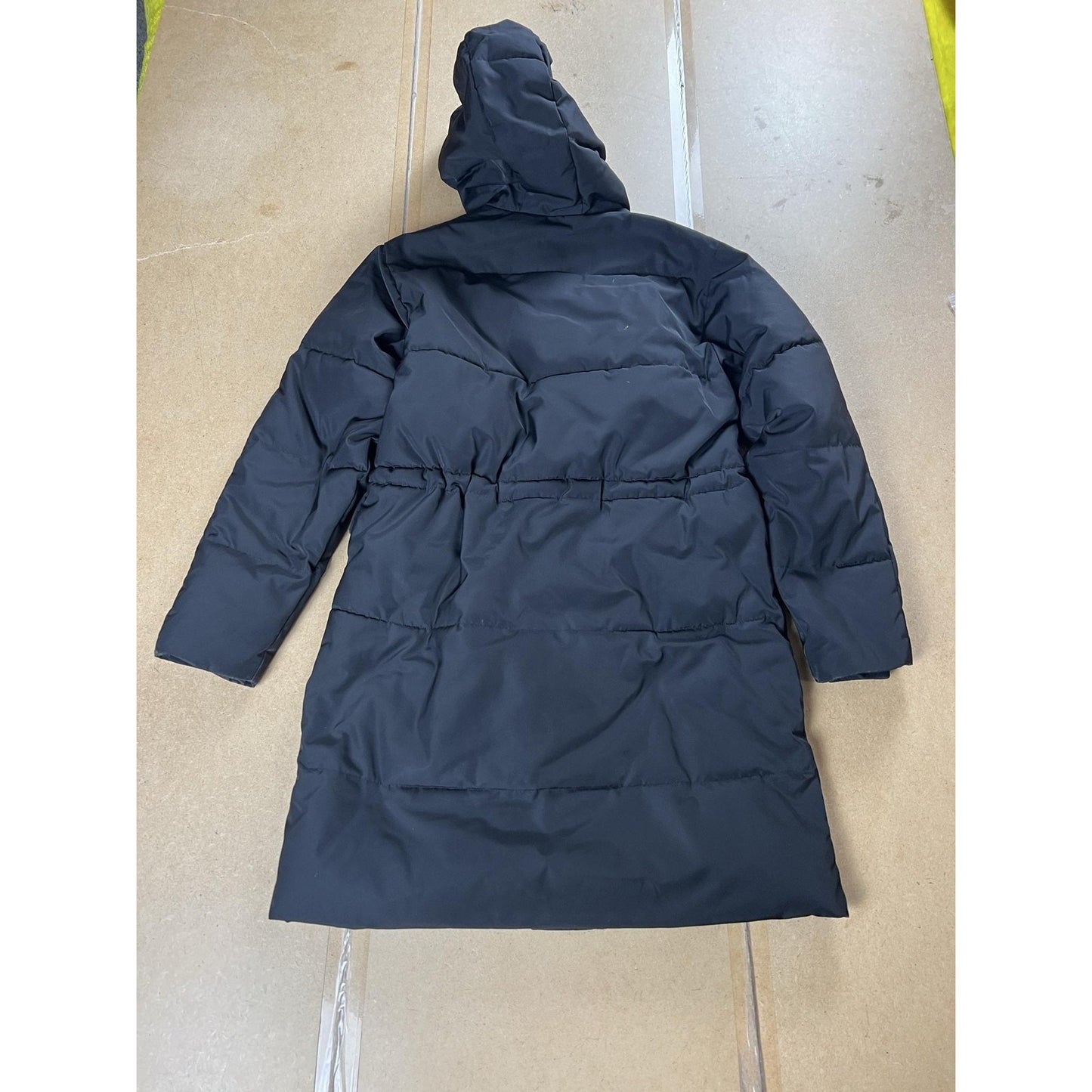 Everlane Jacket Womens XS Black ReNew Long Puffer Hooded Insulated Pockets