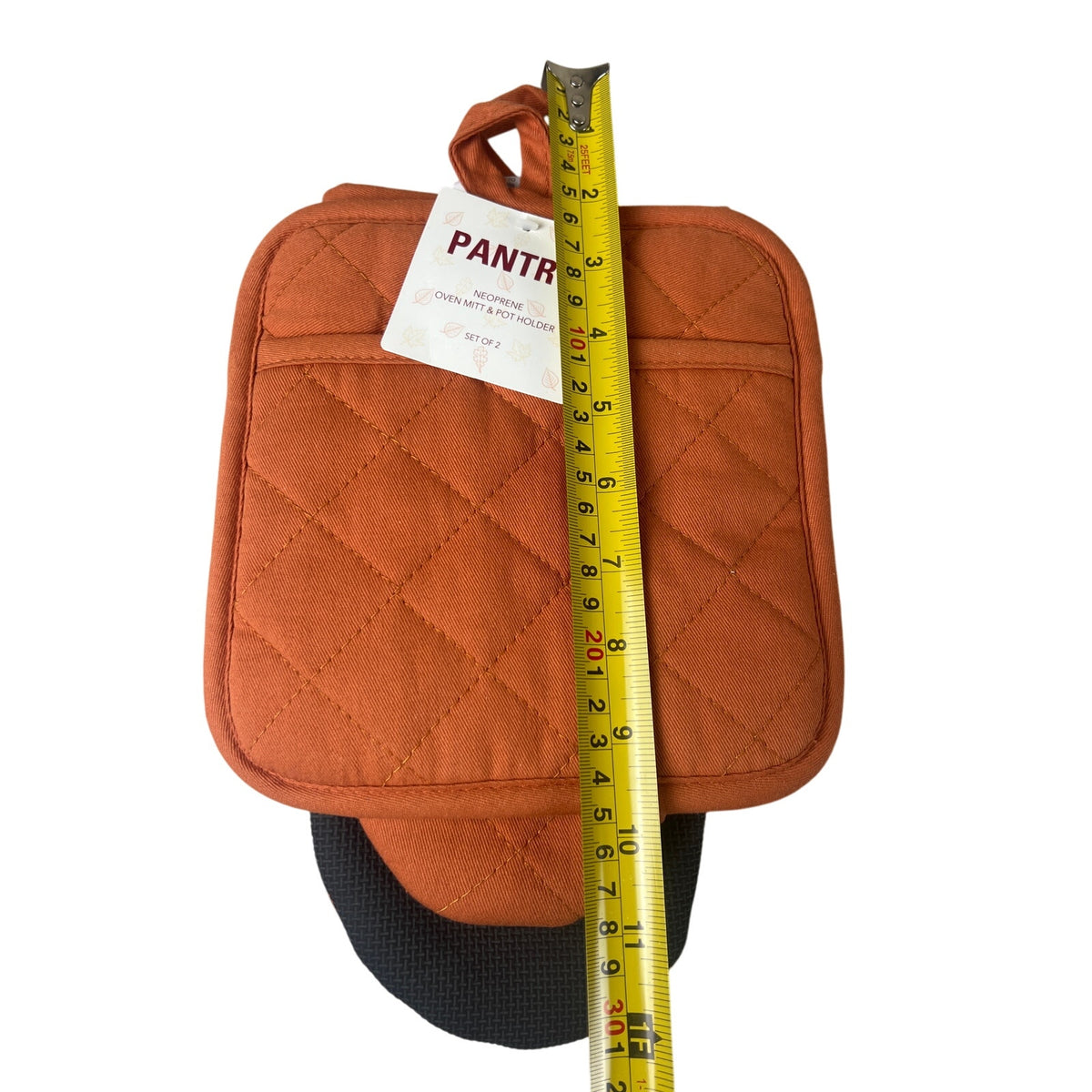 NWT Pantry Neoprene Oven Mitt & Pot Holder set Orange