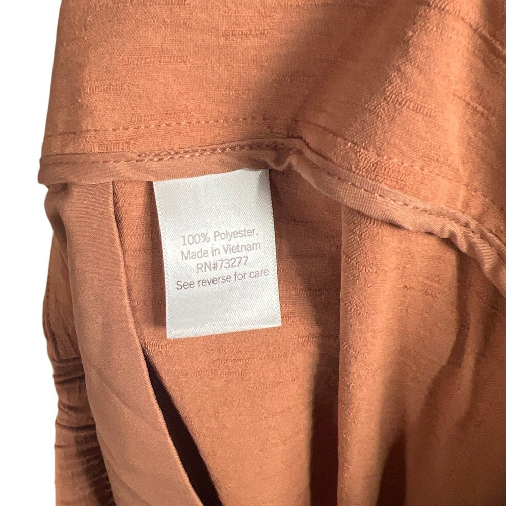 Nine West Wide Leg 100% Polyester XL Peach Breathable Pants