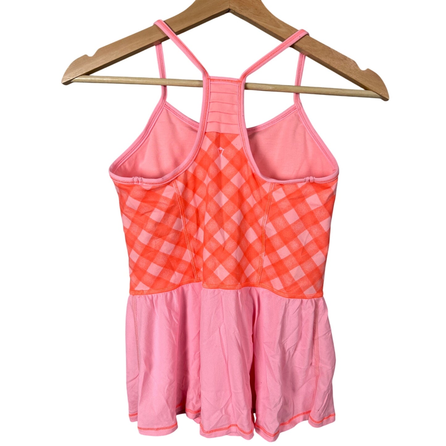 Ivivva Athletica Size 12 Polyester Girl Dress Plaid Orange