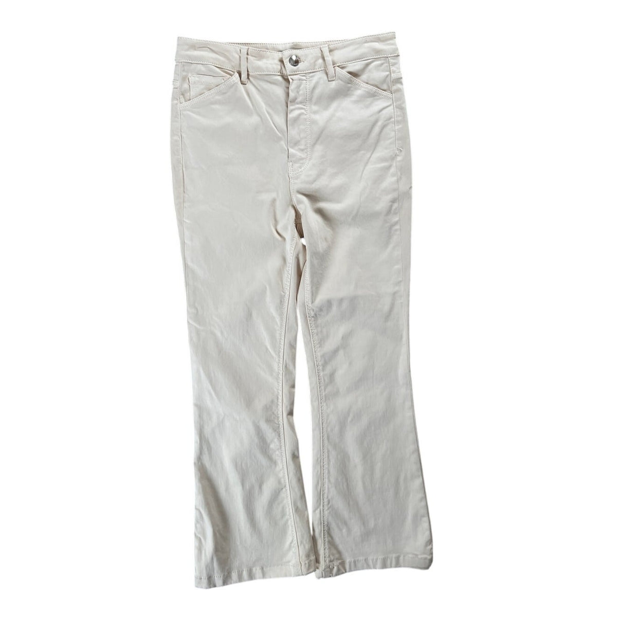 Massimo Dutti White Flare Wide Leg Women Size 4