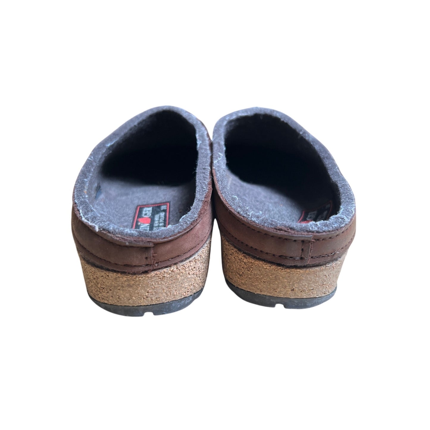 Haflinger Unisex Gray Grizzly Closed Heel Style Wool Clogs Size 38