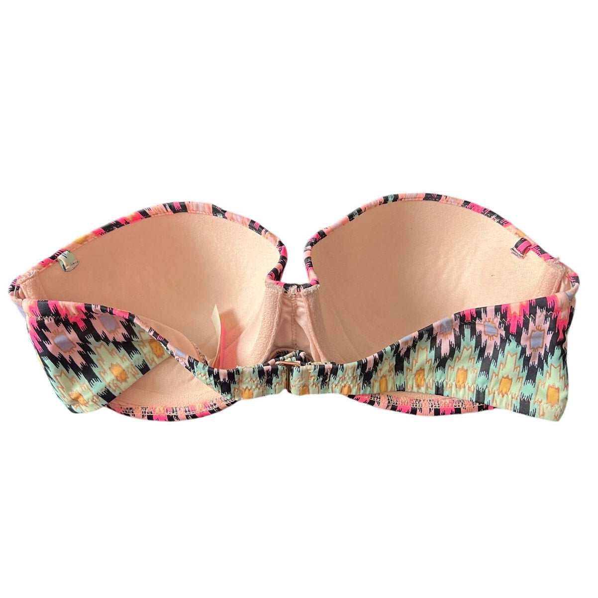 Victoria's Secret Women's Strapless Aztec Tribal Patterned Bikini Top 34C EUC