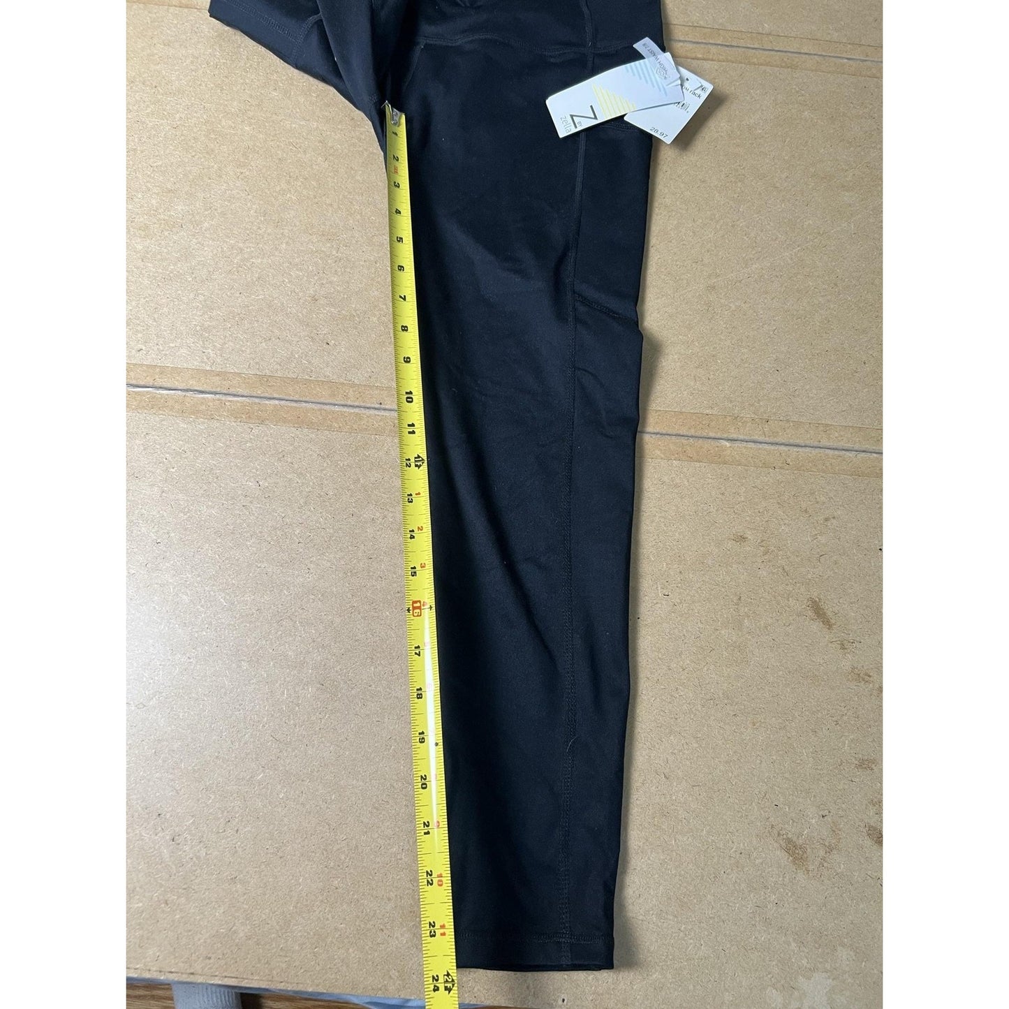 Z By Zella Leggings Womens M Black Ankle Yoga Polyester Spandex Pockets