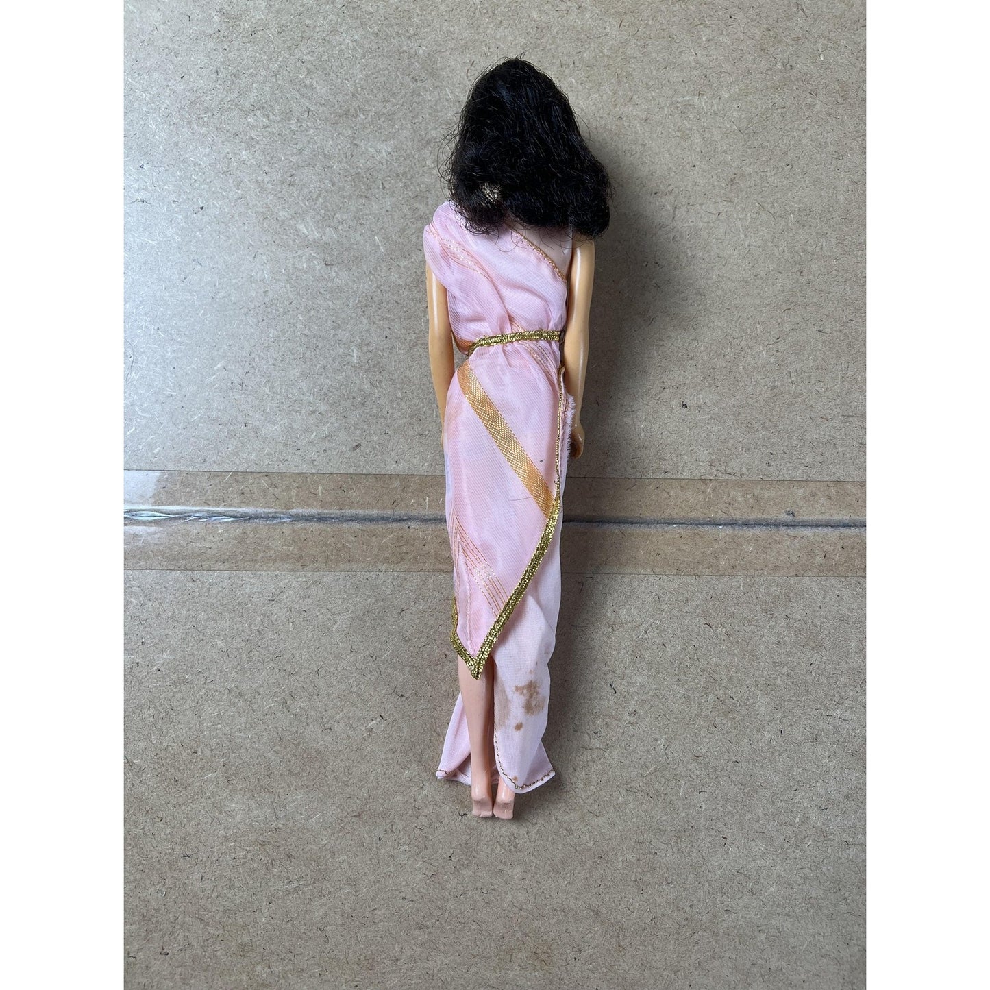 Vintage 1966 Barbie Pink Dress Brown Hair Barbie Fashion Made IKorea
