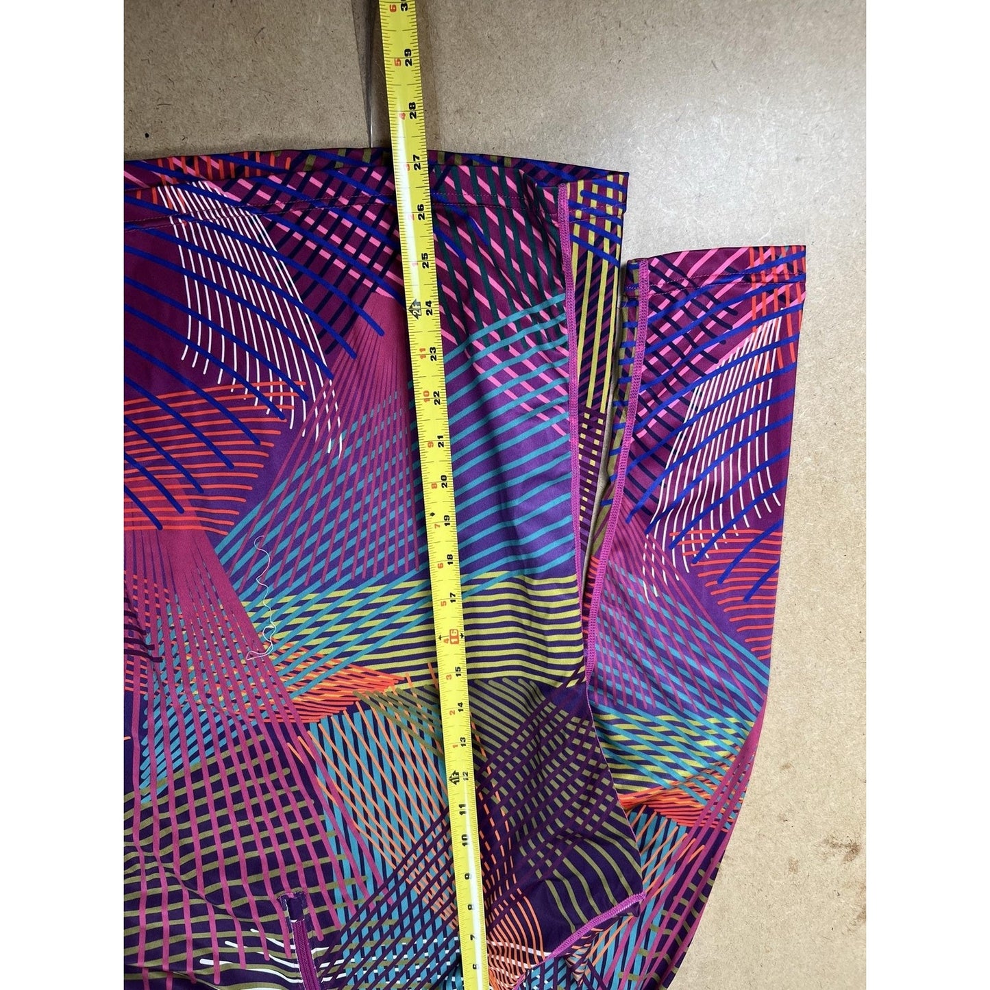 Neve Pullover Womens XL Purple 1/4 Zip Geometric Athletic Lightweight Stretch