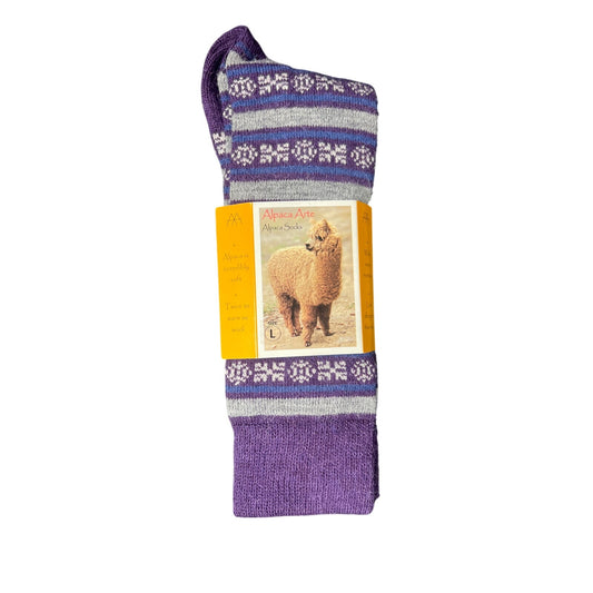 Alpaca Arte Alpaca Socks NWT Size Large Purple 1 Pair 10-13