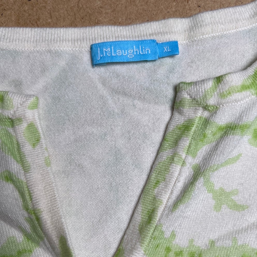 J.Mclaughin Women Green AOP Pattern Size XL
