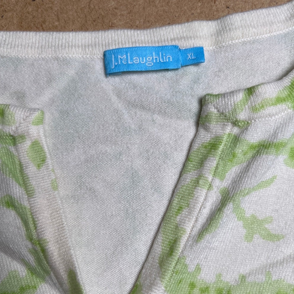 J.Mclaughin Women Green AOP Pattern Size XL