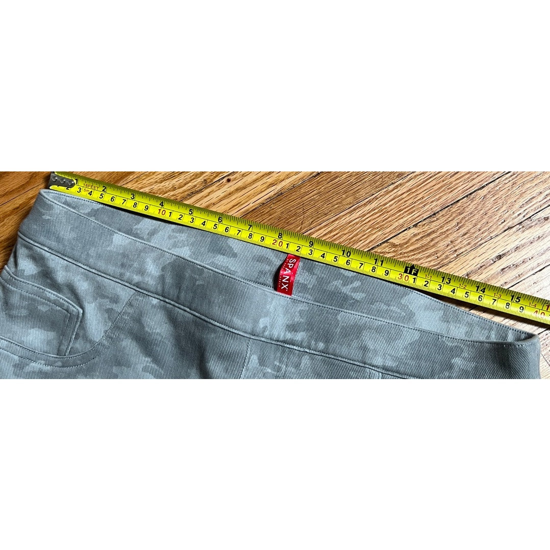 SPANX Jean-ish Ankle Leggings Green Camo Size XL