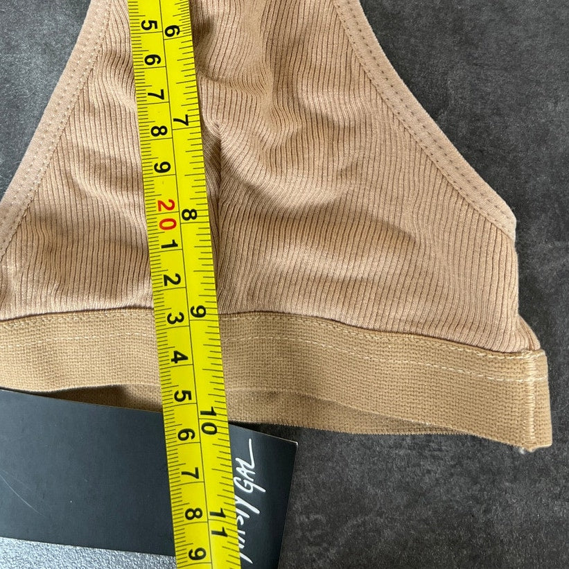 Nasty Gal Rib High Triangle Apex NWT Tan Medium
