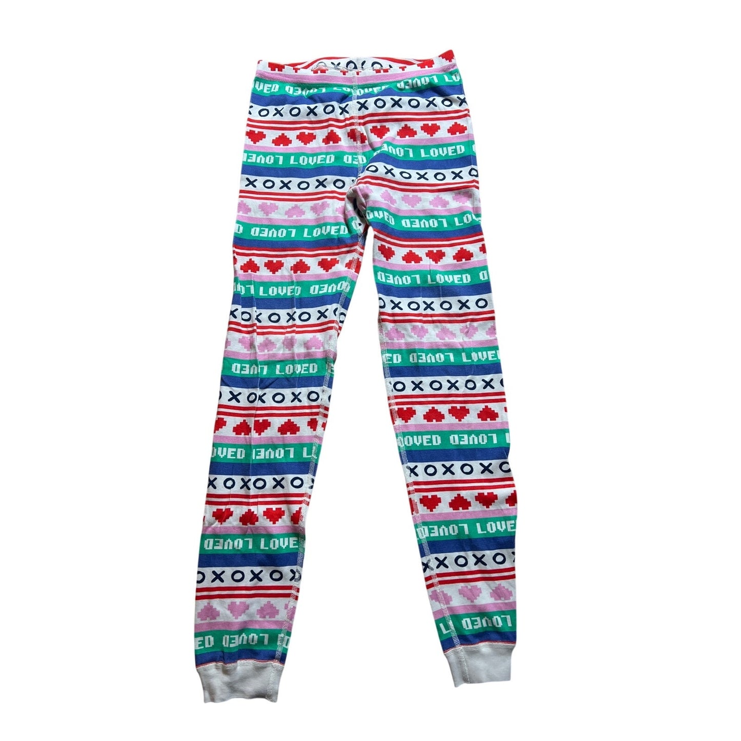 Hanna Andersson Girl Valentines XOXO Pajama Pants Size 14