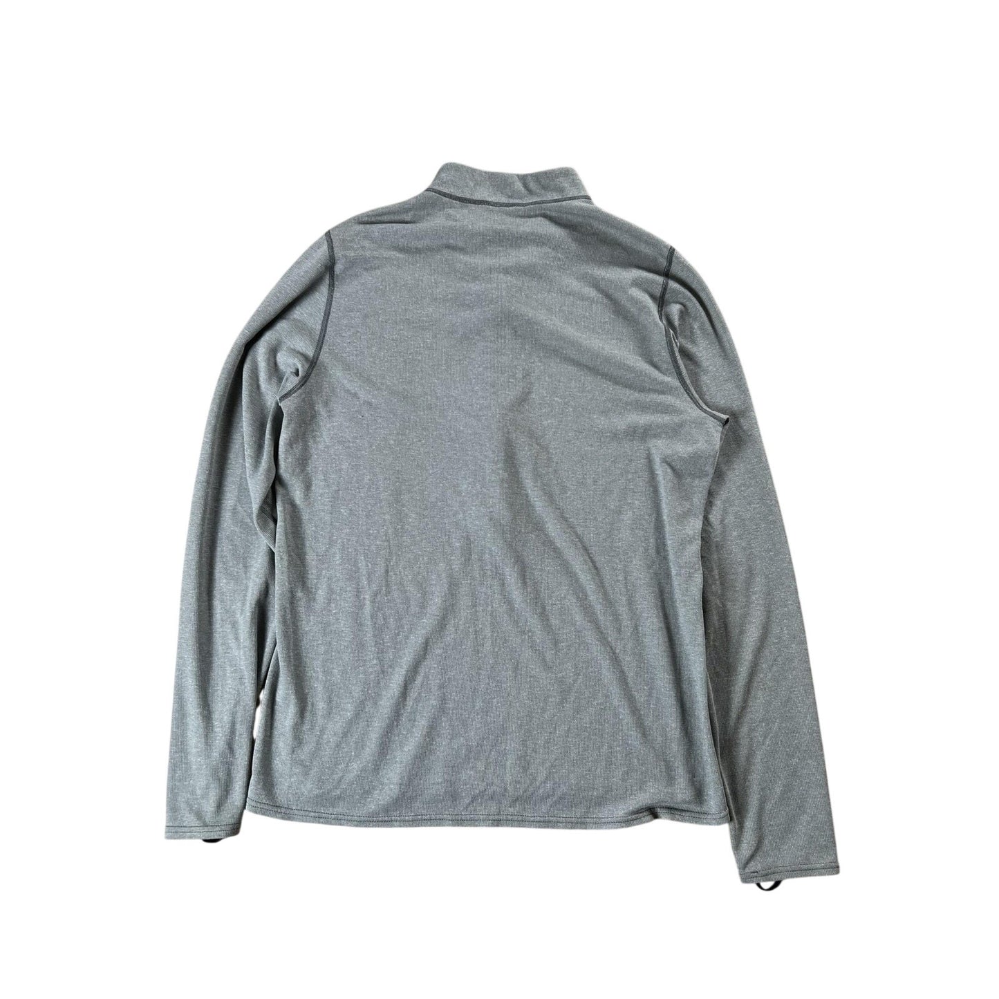 Patagonia Shirt Mens L Gray Mock Neck 1/2 Zip Lightweight Polyester Breathable