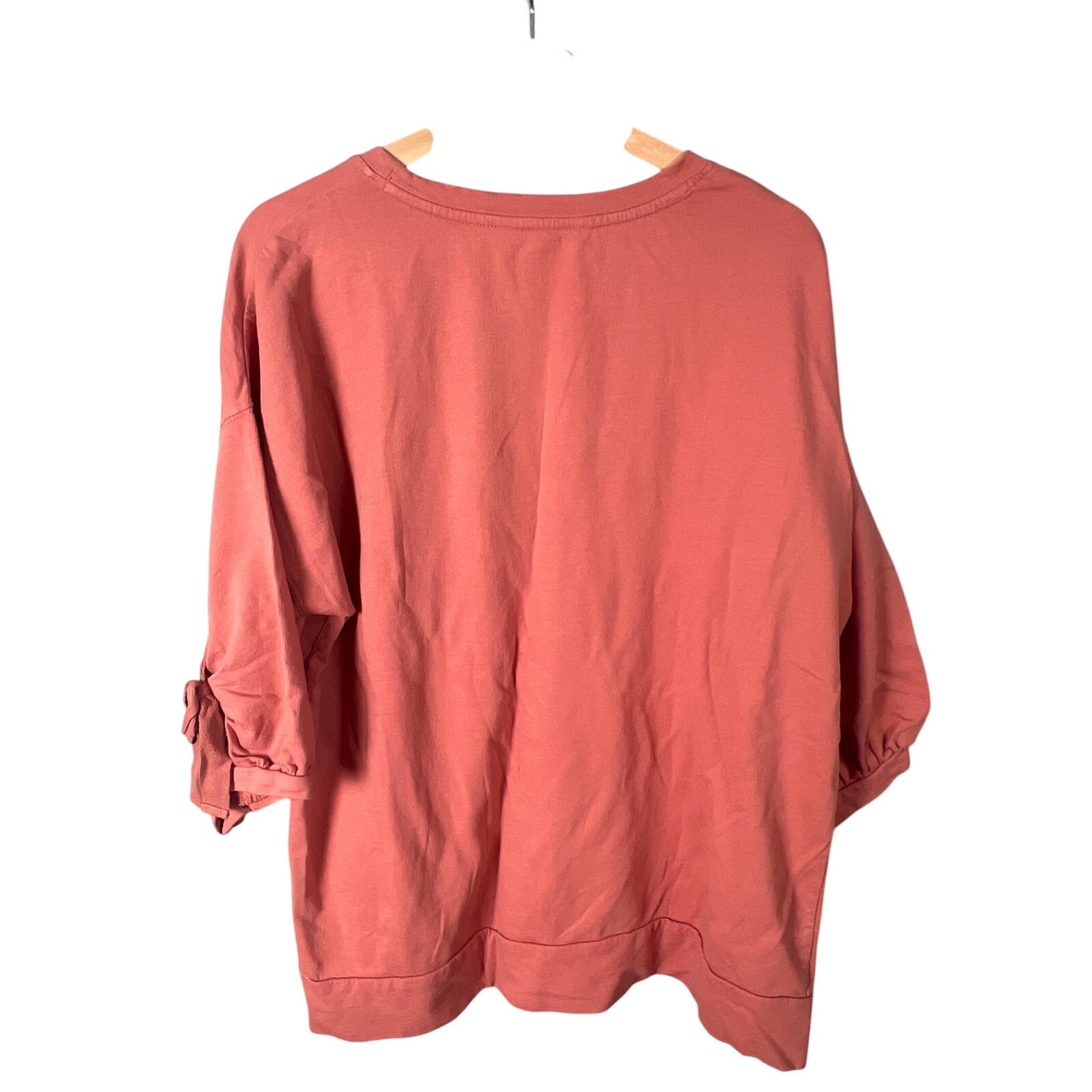 Downeast Size XL Women’s 100% Cotton Pink Long Sleeve Blouse