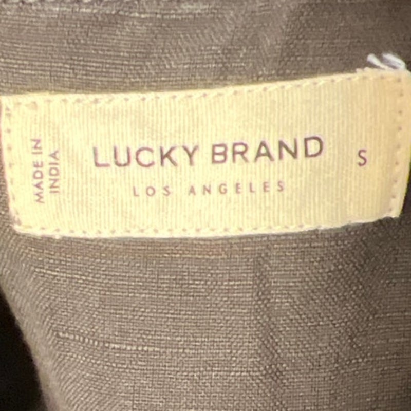 Lucky Brand Gray Button Down Jumpsuit Size Small