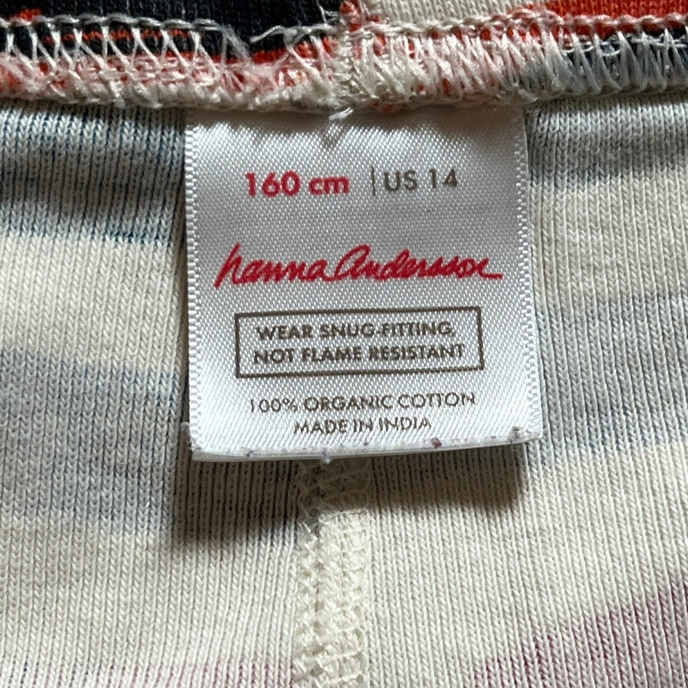 Hanna Andersson Organic Cotton Long John Crayon Pajama Set Size 14