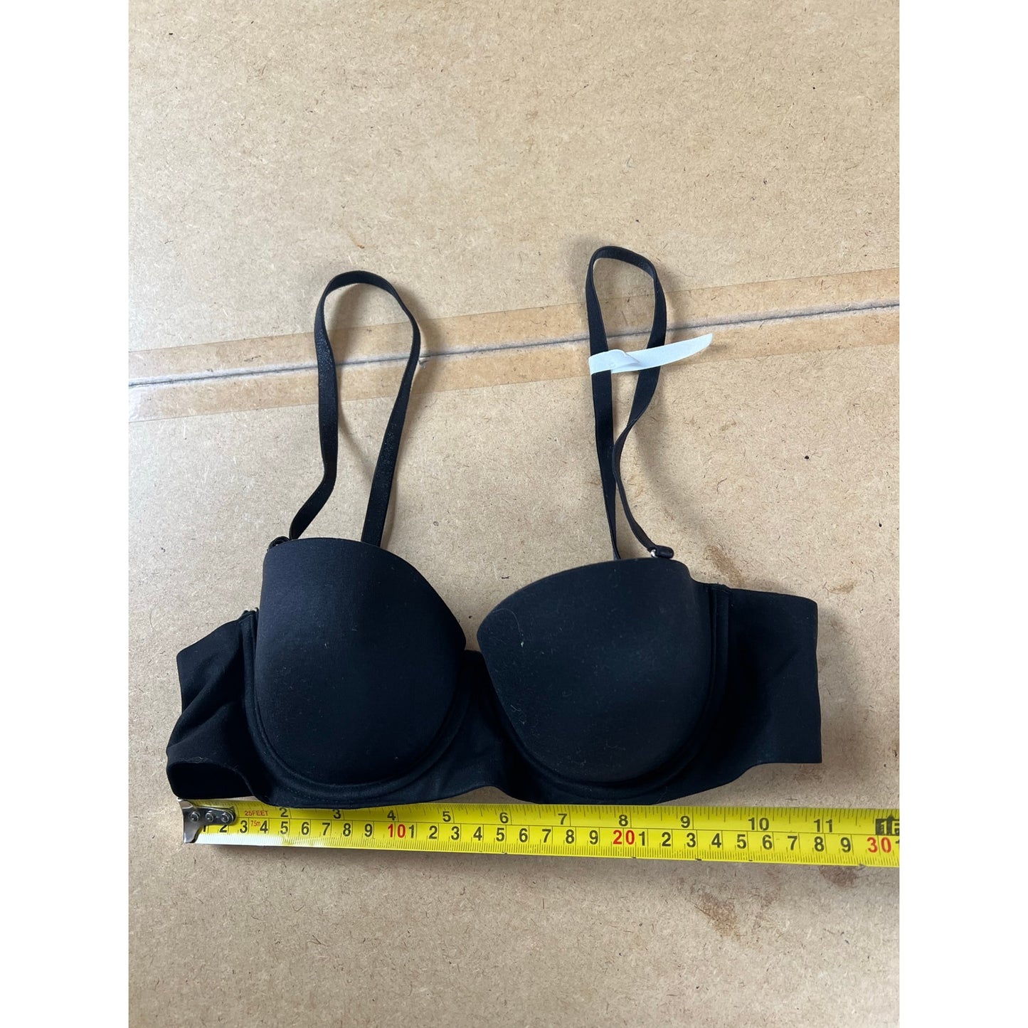 Aerie Bra Womens 32B Black T-Shirt Molded Padded Underwired Seamless Adjustable