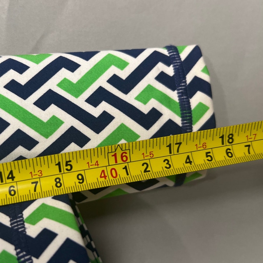 J. McLaughlin Size Small Full Zip Green Chevron Activewear Jacket