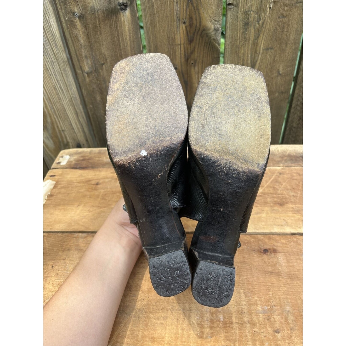 Vintage Charles Jourdan Black Heels Size 8 Some Heavy Wear