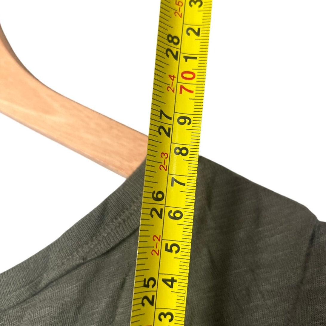 Free People We The Free So Easy Ruffle Tee Green Flutter Sleeve Women's Size S