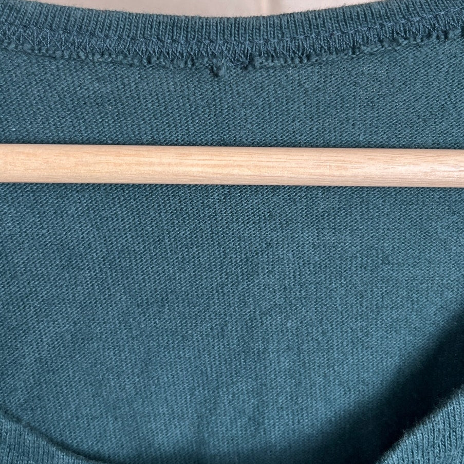 Green Unbranded Boho Bleach Art Print Long Dress Synched Back