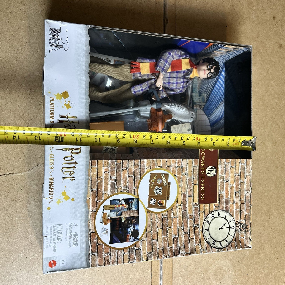 Mattel Harry Potter Platform 9 3/4 Hogwarts Express Doll Hedwig Luggage Toy