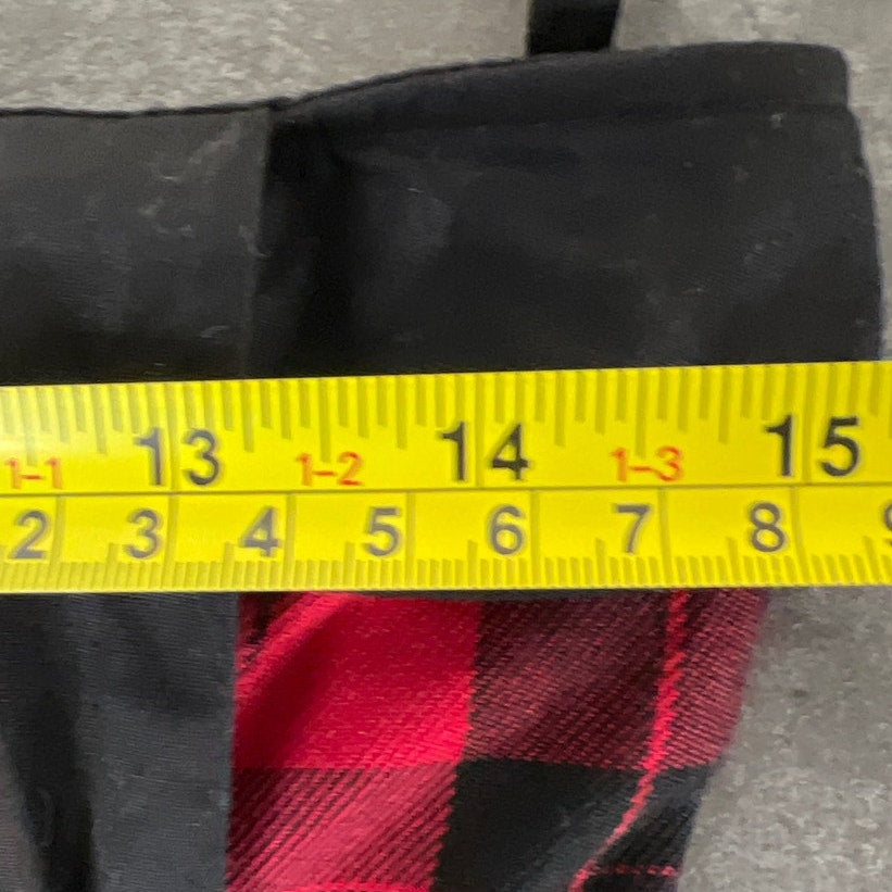 Hell Bunny Small Plaid Red Tartan Grunge Dress Tie Back