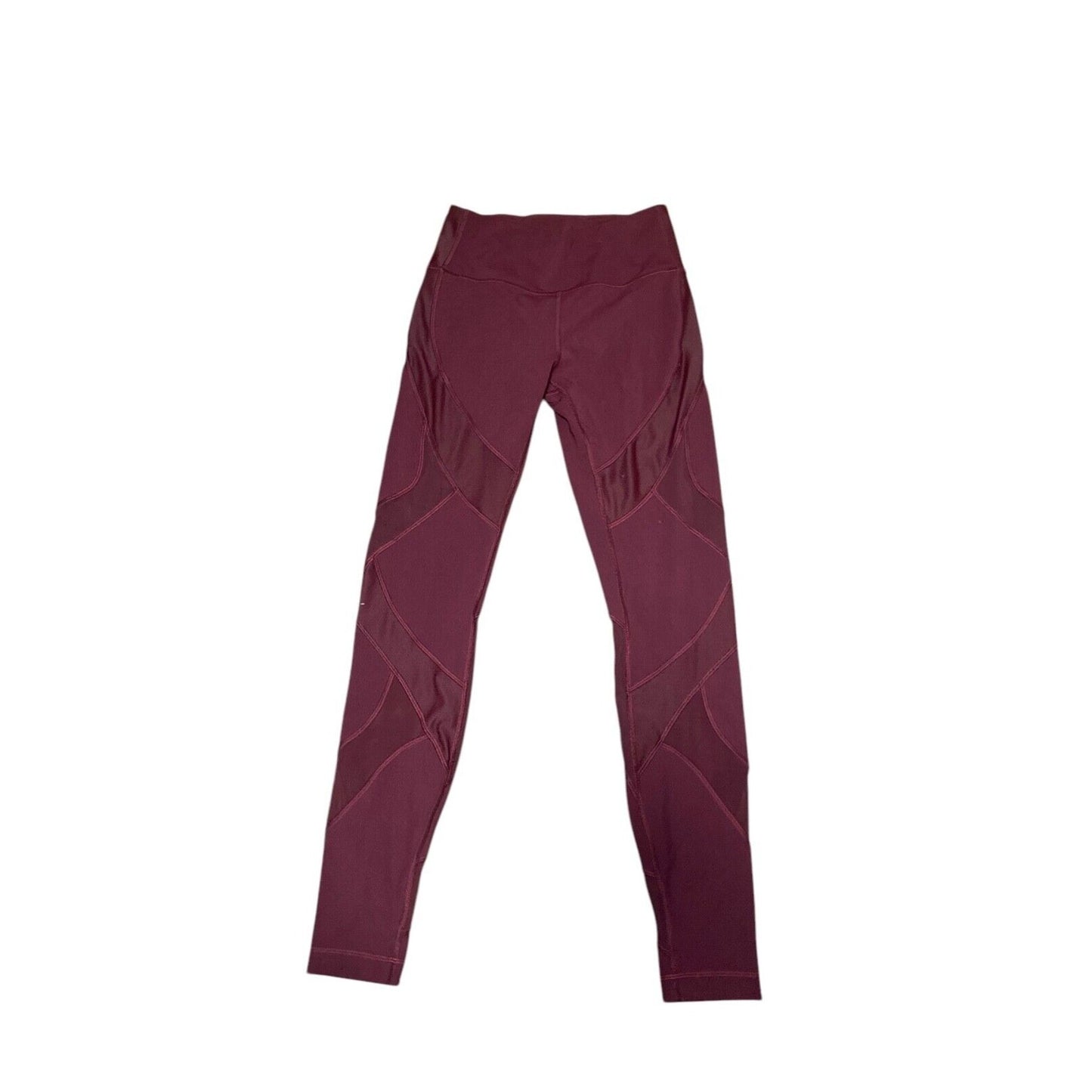 EUC Lululemon Wunder Under Crop High Rise Legging Size 6 Burgundy