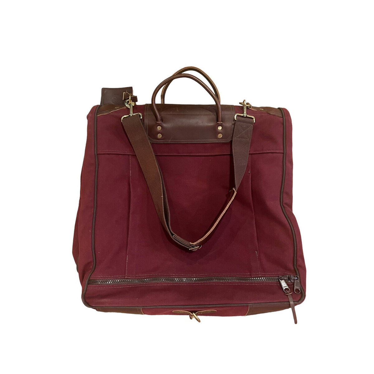 Duluth Pack Sportsman's Garment Bag In Waxed Canvas Burgundy EUC