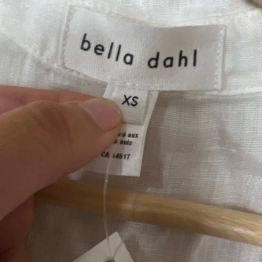 Bella Dahl Los Angeles NWT White Linen Top Button Down XS