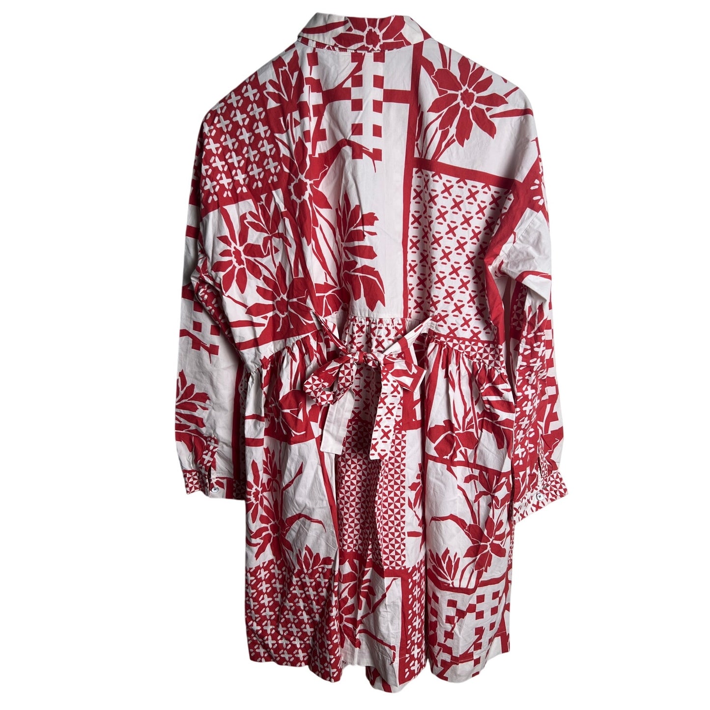 Anthropologie Maeve Printmaker Patchwork Shirt Dress Size M