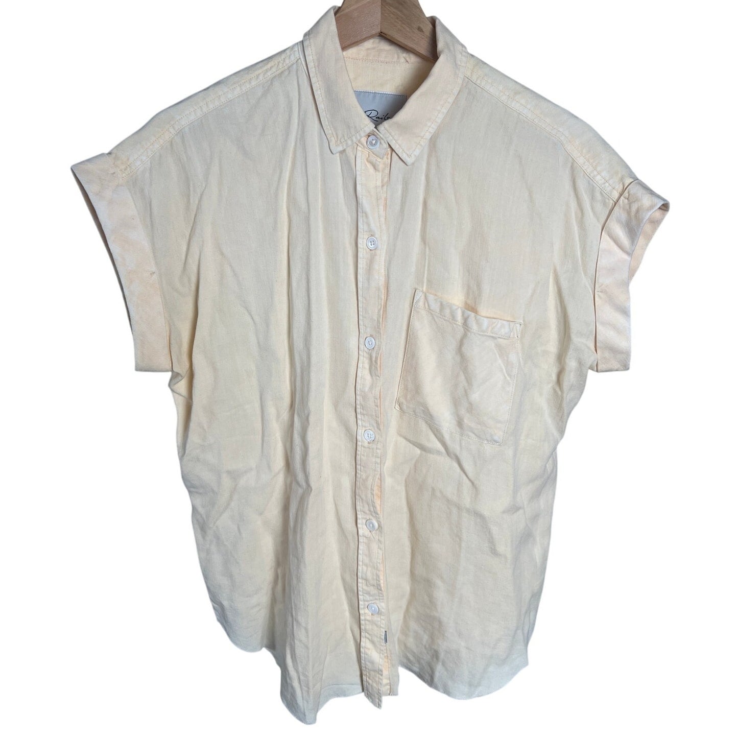 Rails Cito Button Up T-shirt Womens Essential Size Small Peach