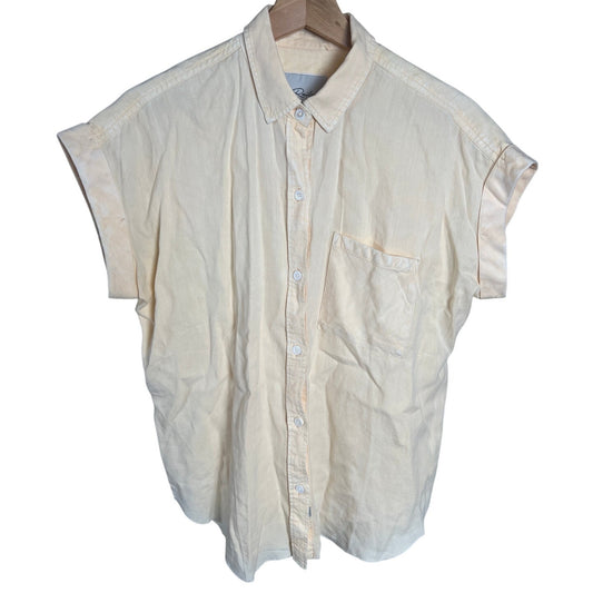 Rails Cito Button Up T-shirt Womens Essential Size Small Peach