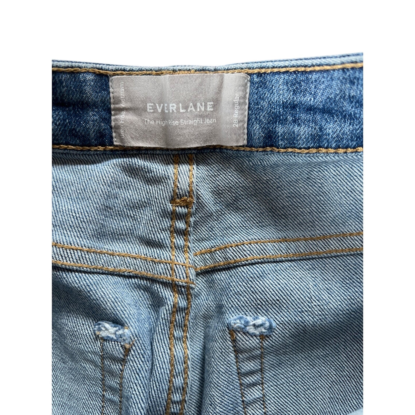 Everlane The Original Cheeky Jean Women’s Size 28 High Rise Straight Blue Denim