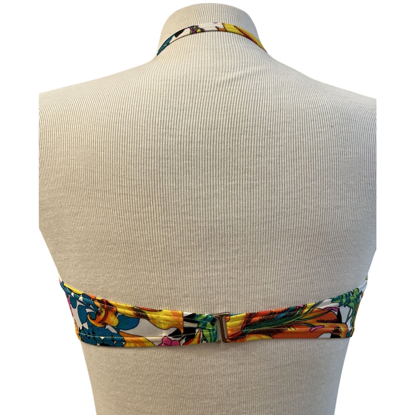 Victoria's Victoria Secret Halter Top Bikini 36D Floral Design - EUC