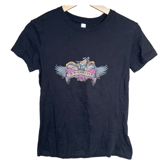 2014 Sturgis Black Hill Rally Black T-shirt 74th Annual Size Large