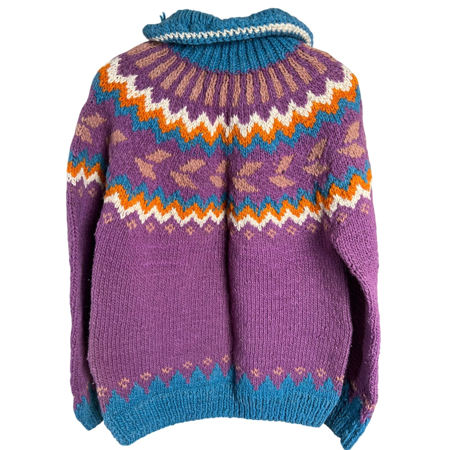 Vintage Nuca Hausi 100% Cotton Large Made In Ecuador Knit Sweater